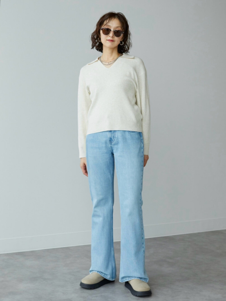 Светр в рубчик UNIQLO 1160844862 (Молочний L)