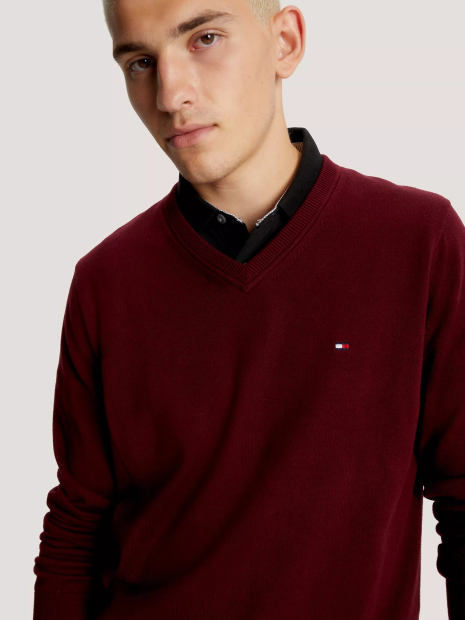 Мужской свитер Tommy Hilfiger 1161285112 (Бордовый XL)