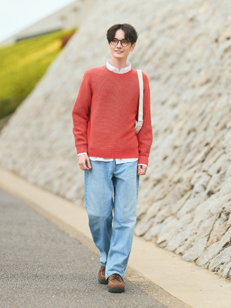 Безшовний светр UNIQLO 1161342643 (Помаранчевий 3XL)