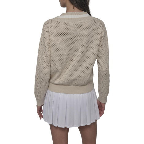 Женский свитер DKNY с перфорацией 1161428747 (Бежевый XL)