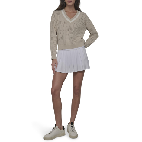Женский свитер DKNY с перфорацией 1161428747 (Бежевый XL)