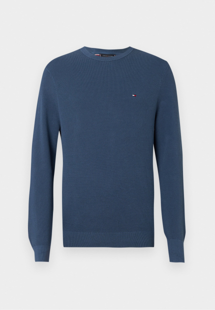 Мужской текстурный свитер Tommy Hilfiger 1161906047 (Синий XL)
