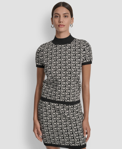 Женский свитер DKNY с коротким рукавом 1161918633 (Черный XS)
