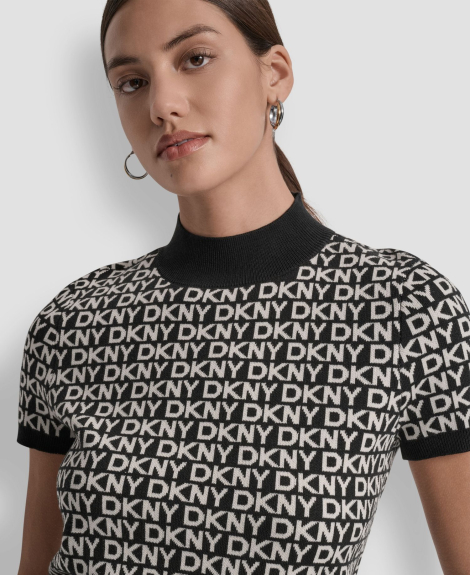 Женский свитер DKNY с коротким рукавом 1161918633 (Черный XS)