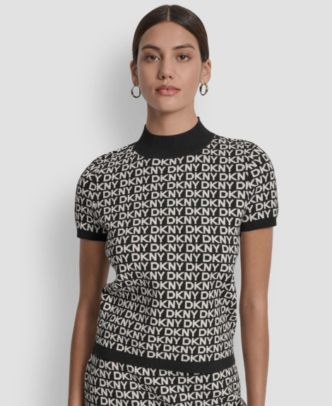 Женский свитер DKNY с коротким рукавом 1161918633 (Черный XS)