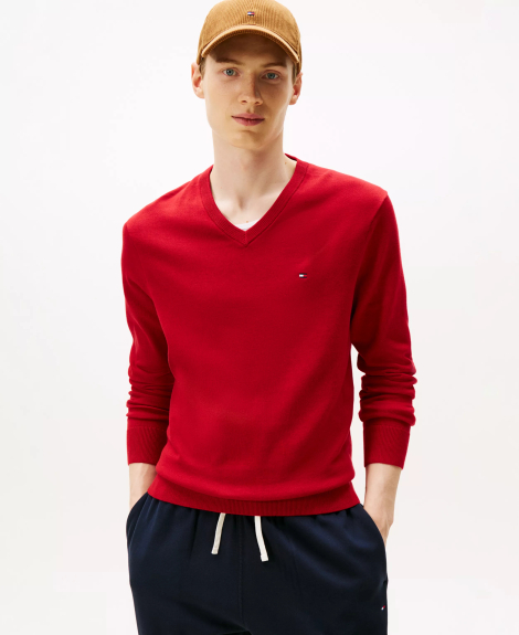Мужской свитер Tommy Hilfiger 1162343631 (Красный XXL)