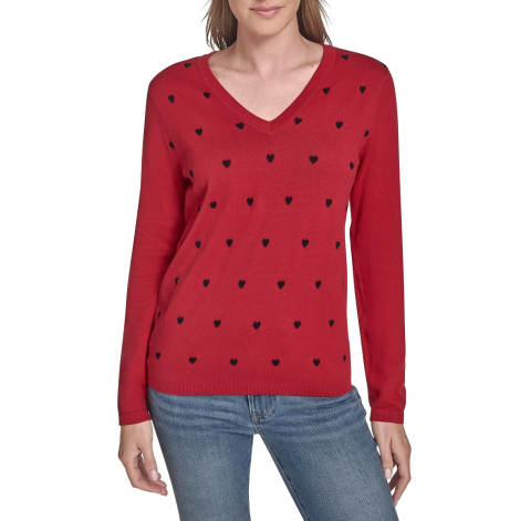 Женский свитер Tommy Hilfiger с узором 1162459609 (Красный S)