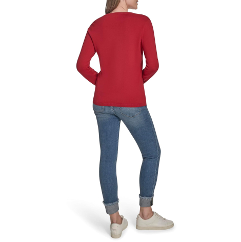 Женский свитер Tommy Hilfiger с узором 1162459609 (Красный S)