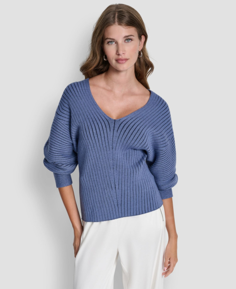 Женский вязаный свитер DKNY 1162578949 (Синий XL)