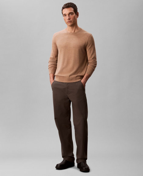 Мужской мягкий свитер Calvin Klein 1162741952 (Коричневый XL)