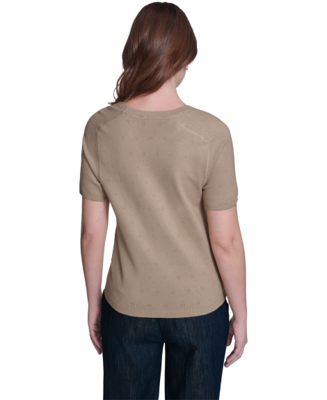 Женский свитер Tommy Hilfiger с коротким рукавом 1163056919 (Бежевый M)