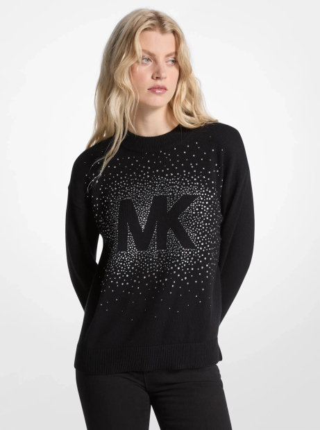 Женский свитер Michael Kors со стразами 1163132180 (Черный XL)
