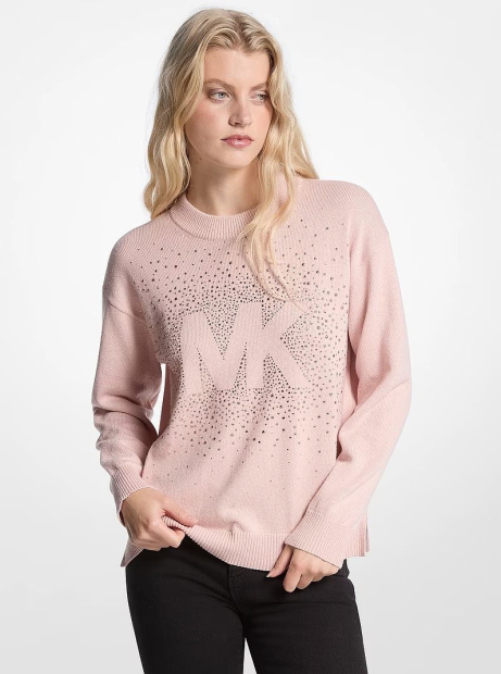 Жіночий светр Michael Kors зі стразами 1163203247 (Рожевий S)