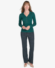 Женский свитер Tommy Hilfiger с воротником-поло 1159838746 (Зеленый XL)