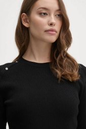 Женский вязаный свитер DKNY с короткими рукавами 1159838934 (Черный XL)