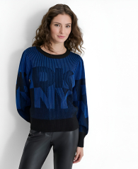 Женский свитер DKNY с логотипом 1159839175 (Синий L)