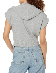 Женский свитер с капюшоном Tommy Hilfiger с коротким рукавом 1159839247 (Серый XL)