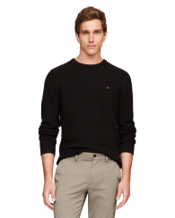 Мужской текстурный свитер Tommy Hilfiger 1159839815 (Черный XXL)