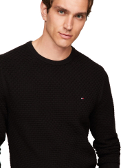Мужской текстурный свитер Tommy Hilfiger 1159839815 (Черный XXL)