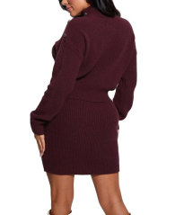 Женский вязаный свитер Guess 1159840517 (Бордовый S)