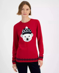 Жіночий светр Tommy Hilfiger з малюнком 1159840617 (Червоний M)