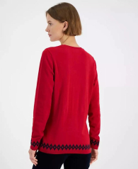 Жіночий светр Tommy Hilfiger з малюнком 1159840617 (Червоний M)