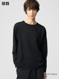 Свитер легкий UNIQLO джемпер 1159841000 (Черный 3XL)