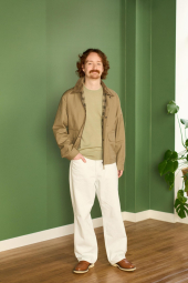 Вязаный свитер UNIQLO из шерсти 1159841031 (Зеленый S)