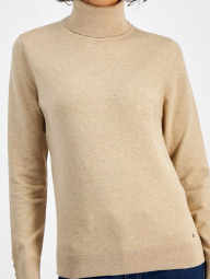 Женский свитер Tommy Hilfiger водолазка с воротником 1159841218 (Бежевый M)