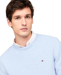 Мужской текстурный свитер Tommy Hilfiger 1159841405 (Голубой 3XL)
