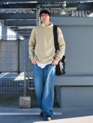 Мягкий свитер UNIQLO из пряжи Soufflé 1159843017 (Зеленый 3XL)