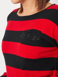 Жіночий светр Calvin Klein зі стразами 1159843023 (Чорний/Червоний XS)