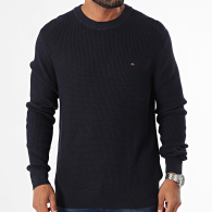 Мужской текстурный свитер Tommy Hilfiger 1159844495 (Синий 3XL)