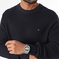 Мужской текстурный свитер Tommy Hilfiger 1159844495 (Синий 3XL)