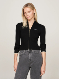 Женский вязаный свитер на молнии Tommy Hilfiger 1159844536 (Черный XL)