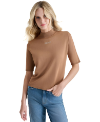 Свитер с коротким рукавом DKNY с логотипом 1159846109 (Коричневый L)