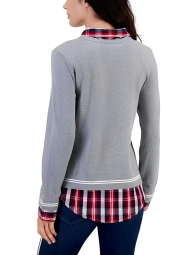 Женский свитер Tommy Hilfiger с воротником 1159846518 (Серый 2X)