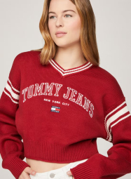 Жіночий укорочений светр Tommy Hilfiger 1159847273 (Червоний M)