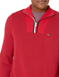 Светр чоловічий Tommy Hilfiger з напівблискавкою 1159847709 (Червоний L)