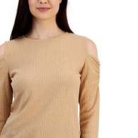 Женская кофта Tommy Hilfiger с открытыми плечами 1159848476 (Бежевый XXL)