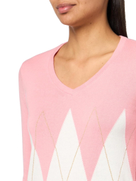 Жіночий светр Tommy Hilfiger пуловер 1159849339 (Рожевий/Сірий M)