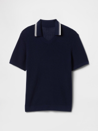 В'язане чоловіче поло GAP з короткими рукавами 1159850398 (Синій M)