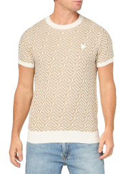 В'язана чоловіча футболка GUESS 1159850534 (Бежевий M)