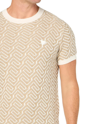 В'язана чоловіча футболка GUESS 1159850534 (Бежевий M)