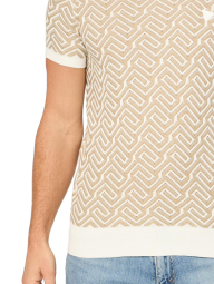 В'язана чоловіча футболка GUESS 1159850534 (Бежевий M)