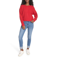 Женский вязаный свитер Tommy Hilfiger 1159850643 (Красный M)