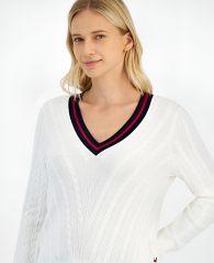 Женский свитер Tommy Hilfiger пуловер 1159850669 (Белый XXL)