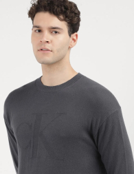 Чоловічий трикотажний светр Calvin Klein 1159850939 (Сірий XXL)
