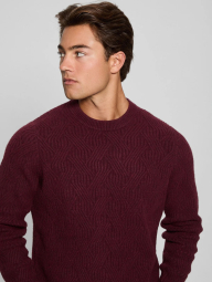 Чоловічий в'язаний светр GUESS 1159850966 (Бордовий XL)