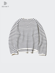 В'язаний светр UNIQLO з 3D-плетенням 1159852092 (Молочний S)